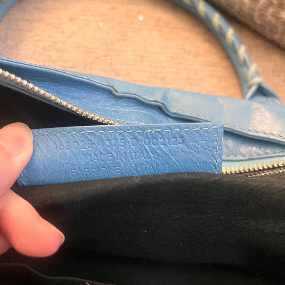 Balenciaga Part Time Le City Blue Leather Bag - Picture 9 of 12